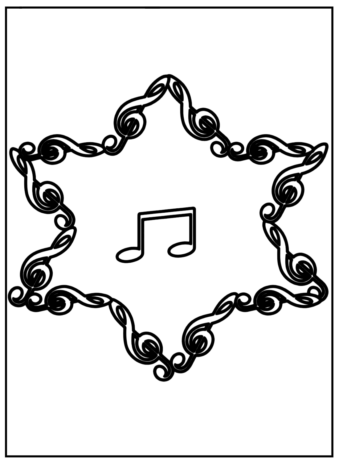 Music Sheet Notes Coloring Page