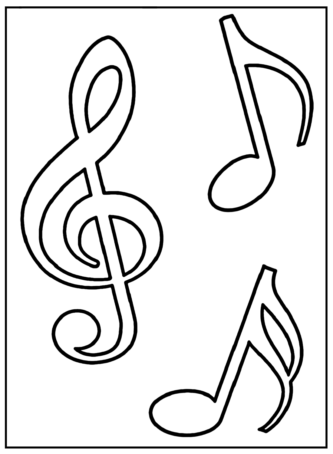 Musical Note Symbol Coloring Page