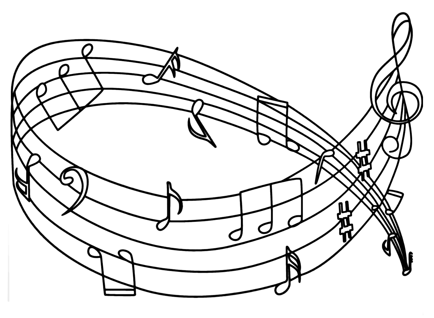 Music Notes Coloring Pages - Coloring Pages For Kids And Adults