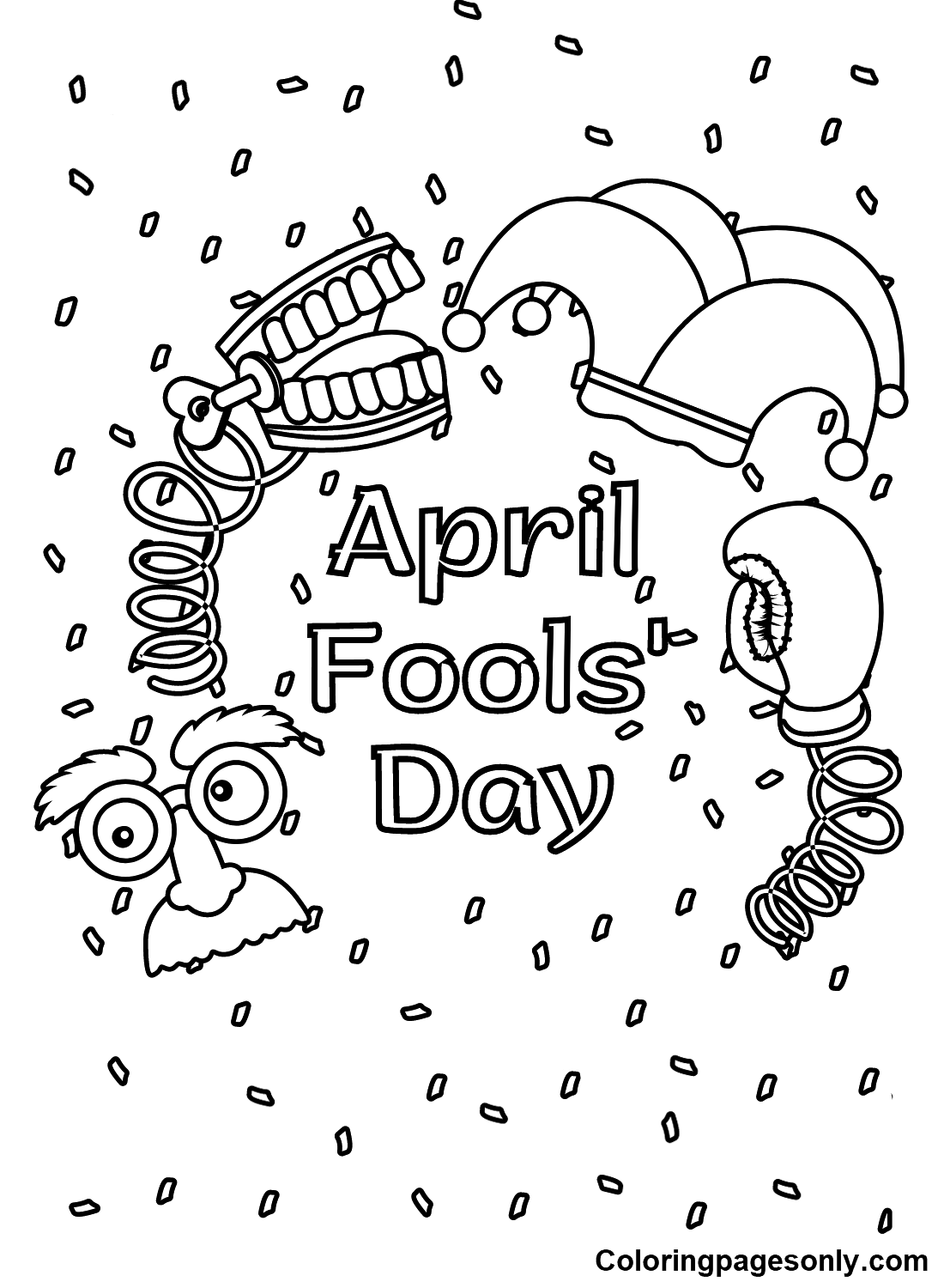 Pictures April Fools’ Day Coloring Pages