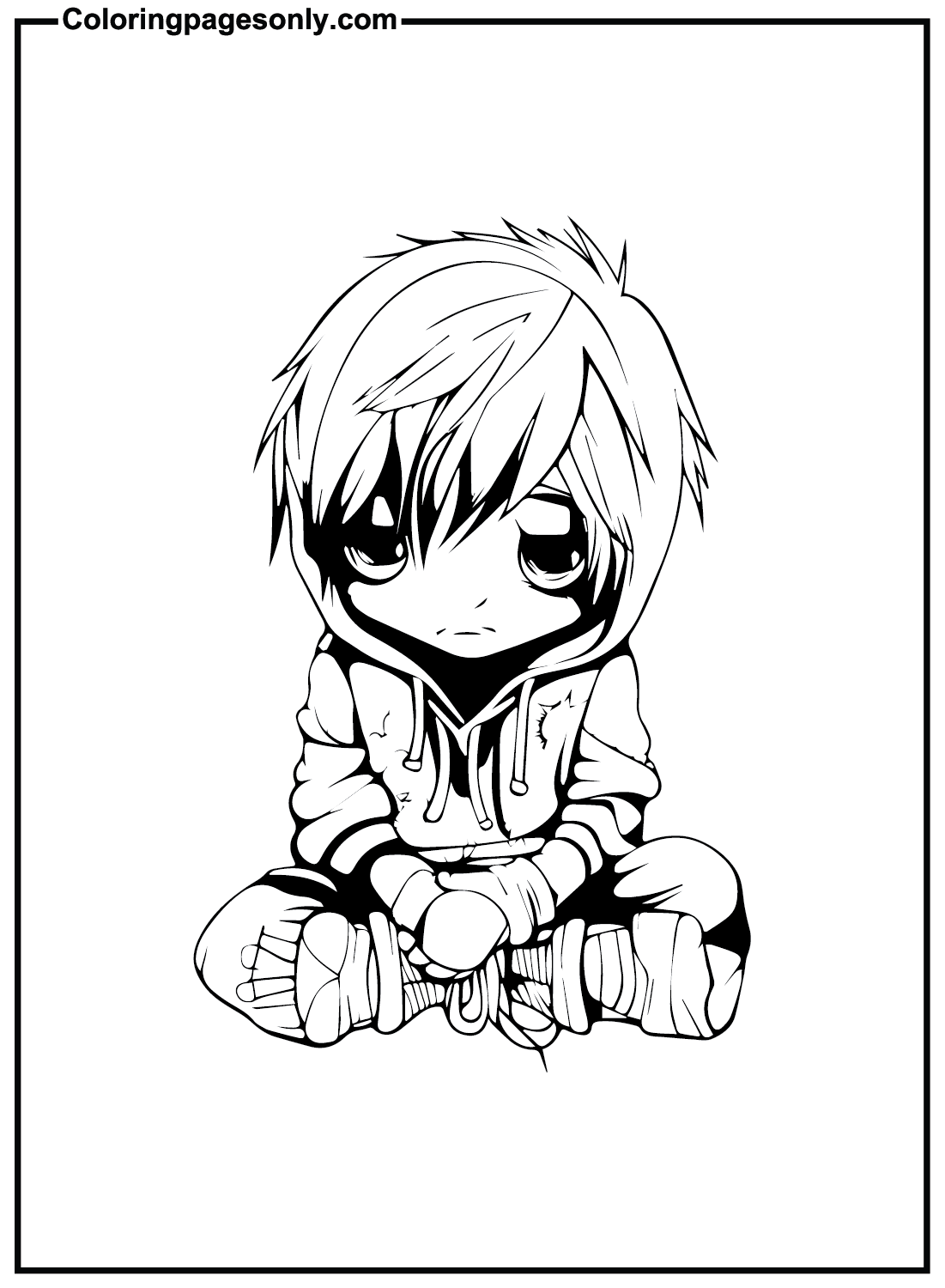 Pictures Emo Coloring Pages