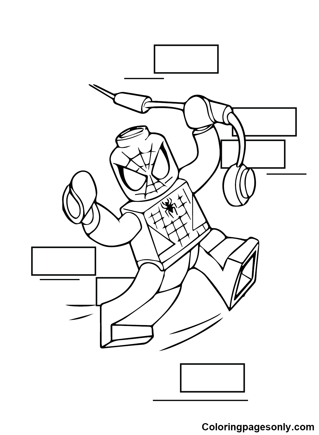 Pictures Lego Spiderman Coloring Page