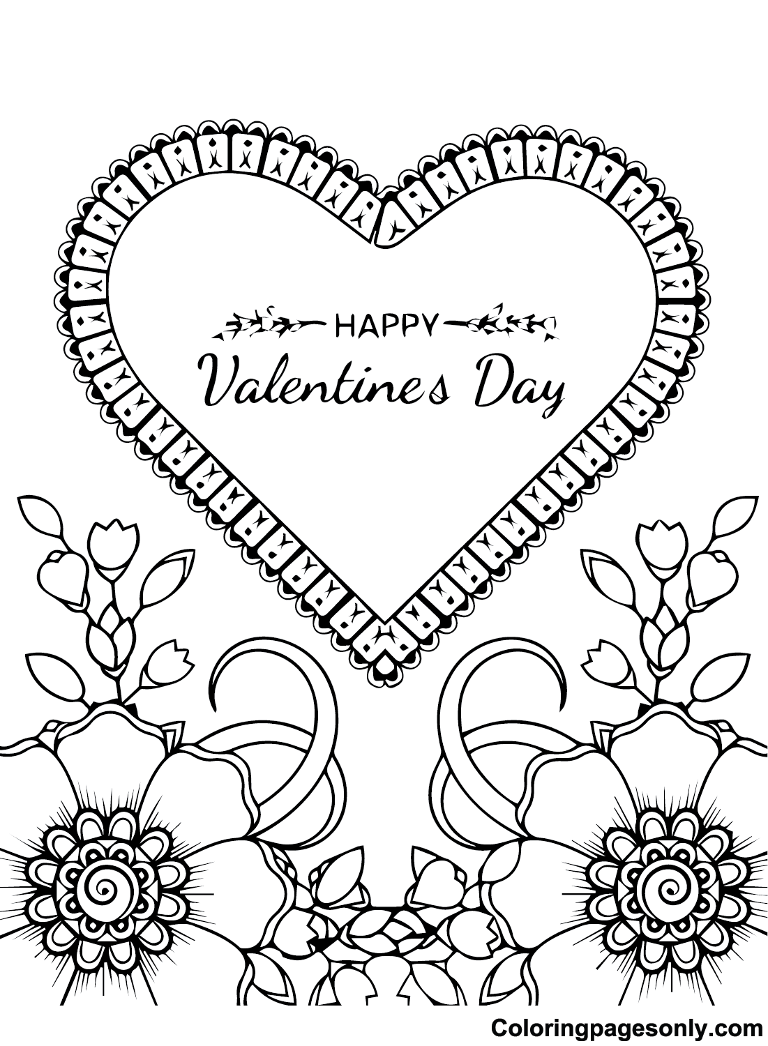 31 Valentine s Day Cards Coloring Pages ColoringPagesOnly