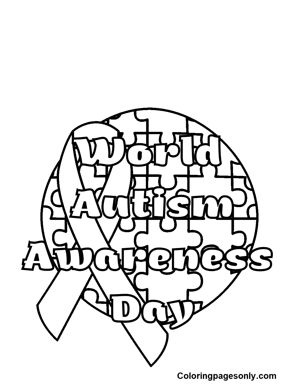 Pictures World Autism Awareness Day Coloring Pages