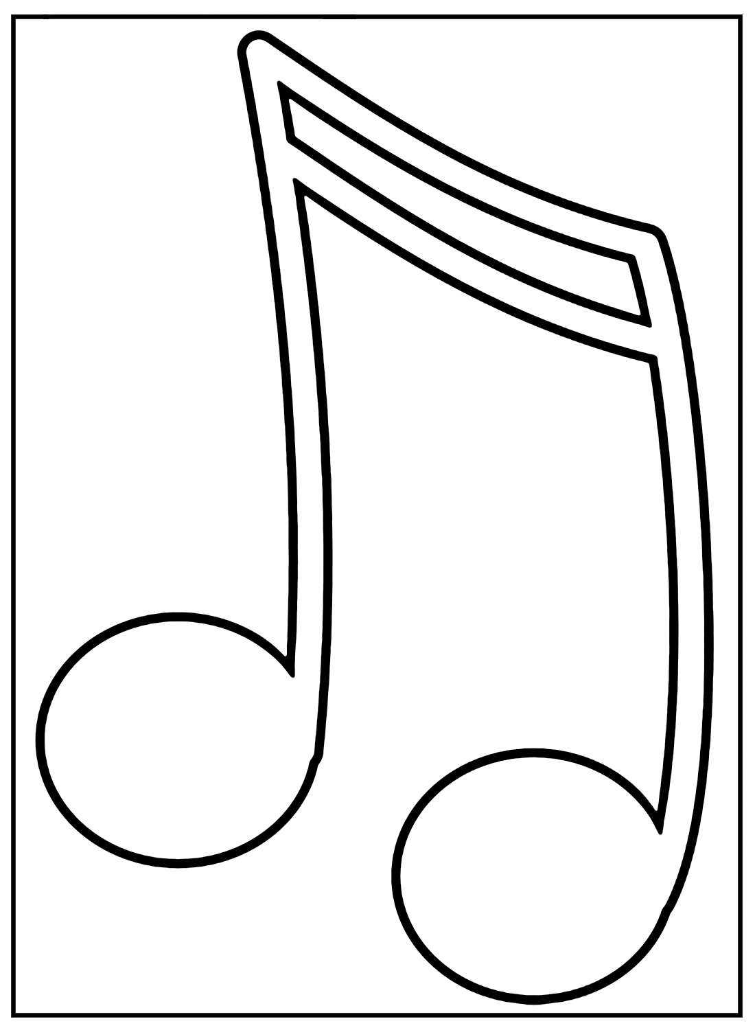 Pictures of Music Note Coloring Page