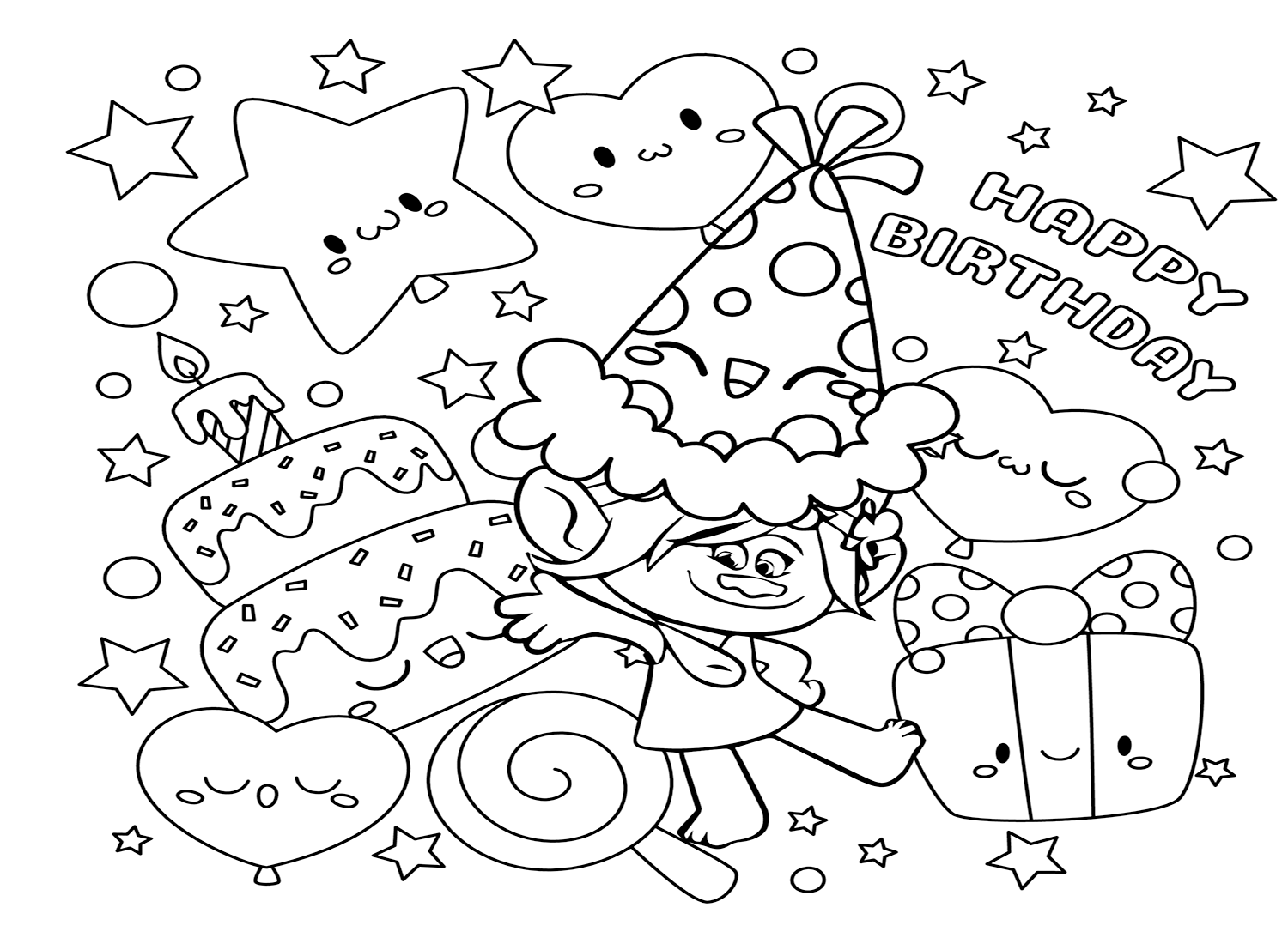 Poppy Trolls World Tour Coloring Pages