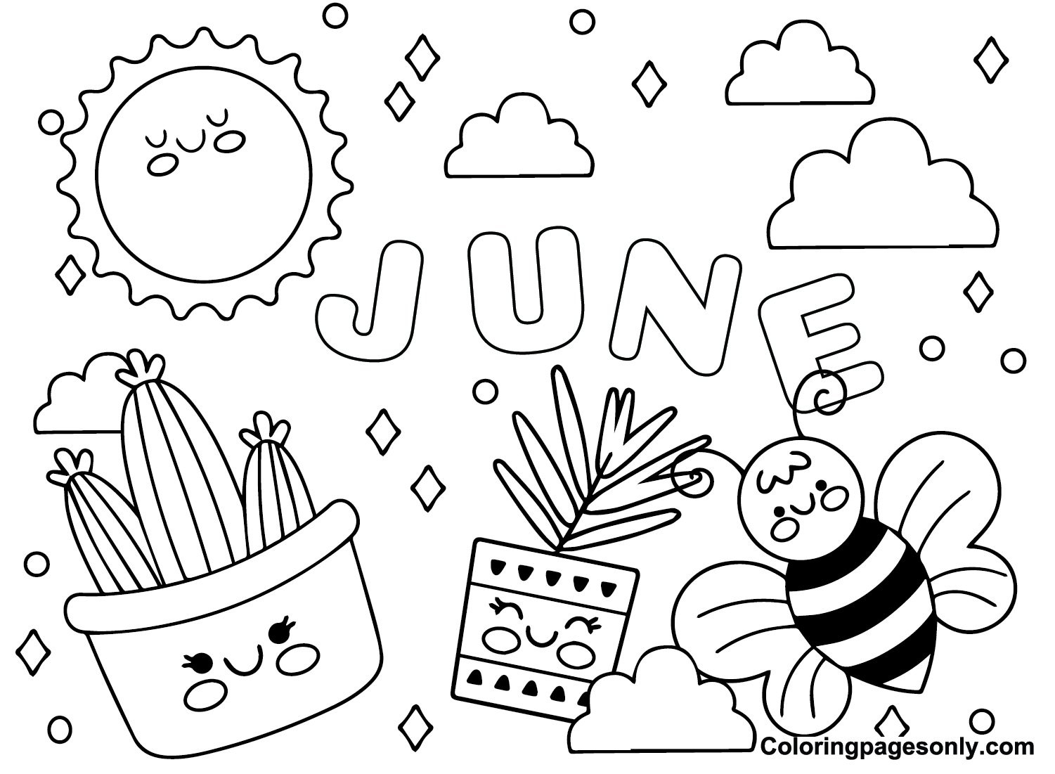 Print June Coloring Page - Free Printable Coloring Pages