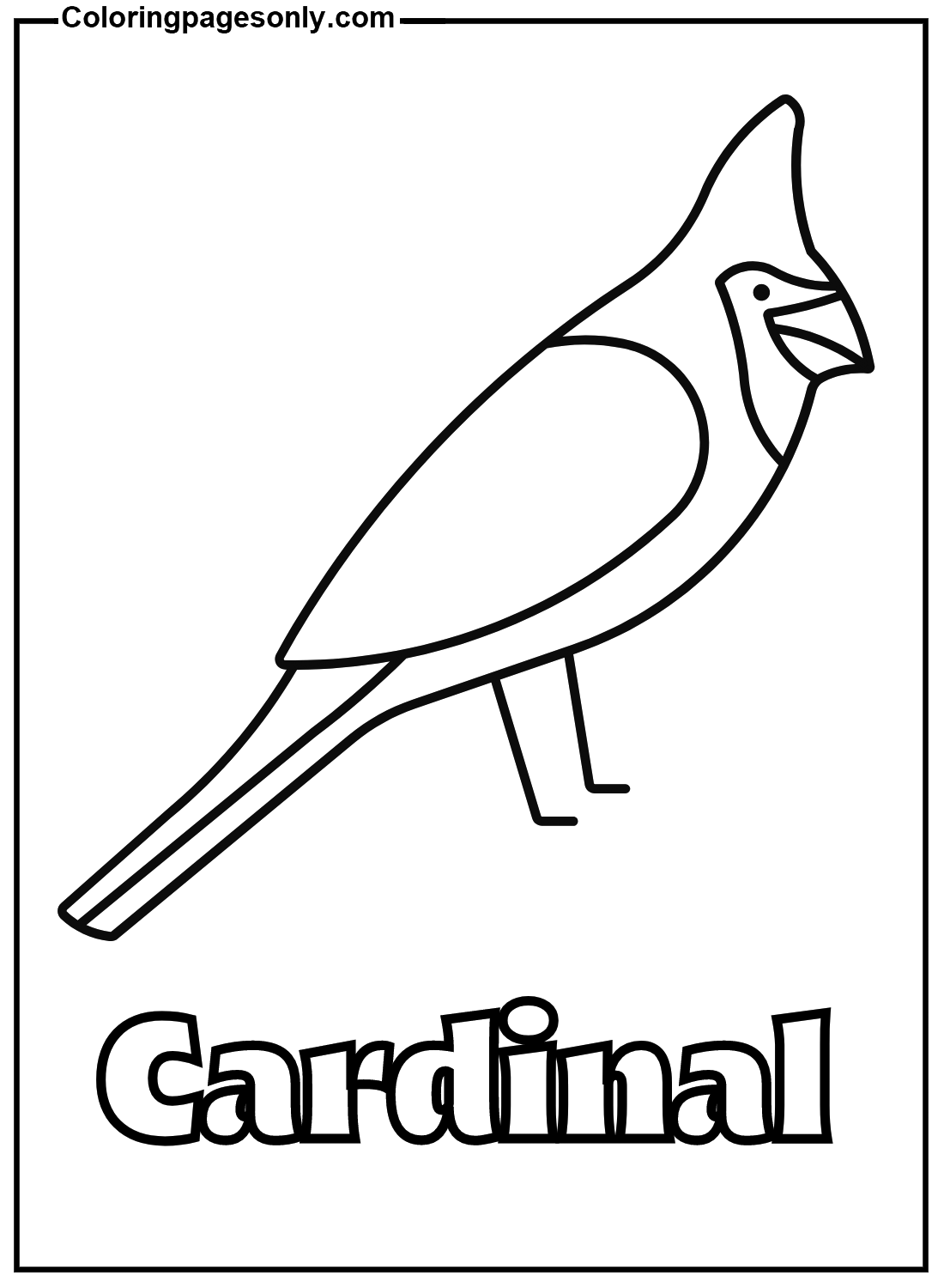 Printable Cardinal Coloring Page