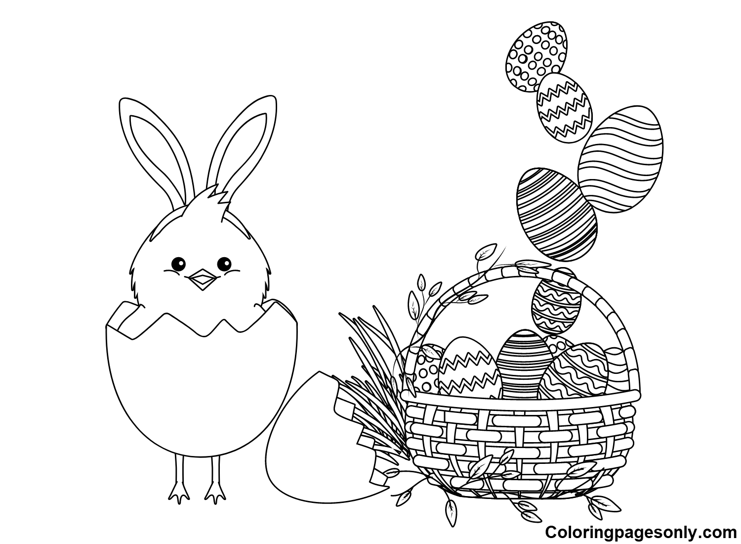 Poussin de Pâques imprimable de Easter Chick