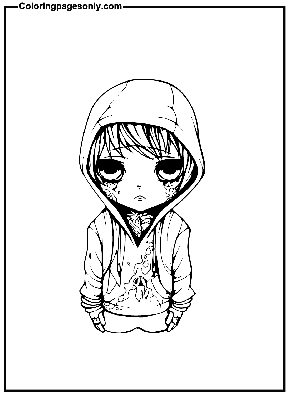 Printable Emo Coloring Pages
