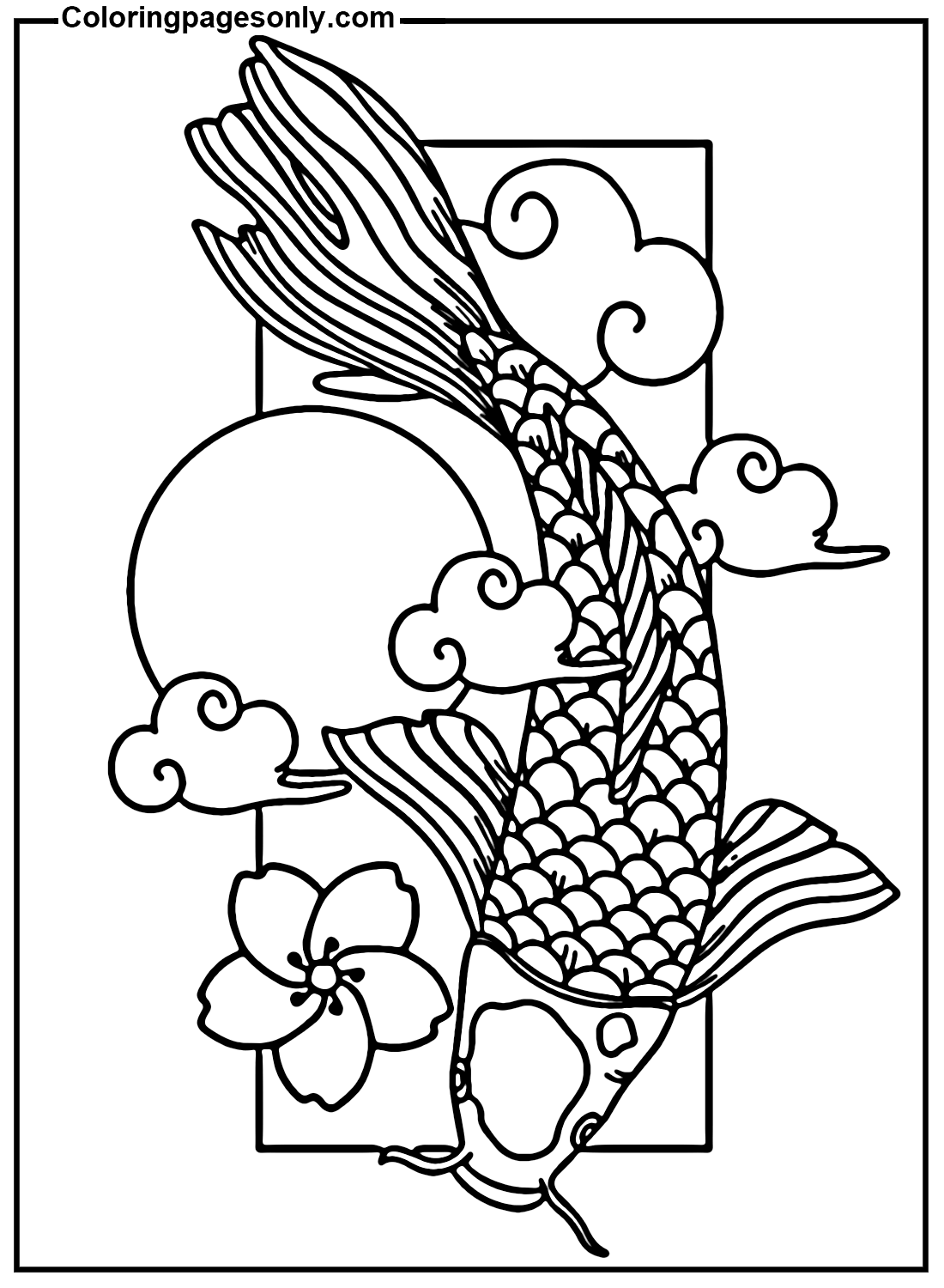 Peixe Koi para impressão de Koi Fish