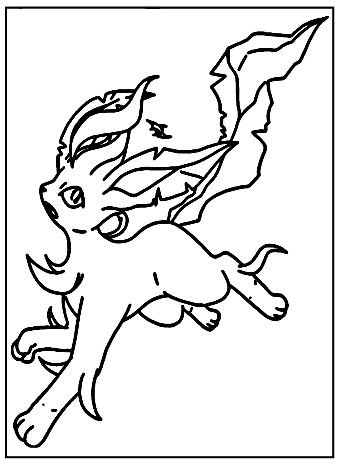 Leafeon, Pokémon para colorir e imprimir