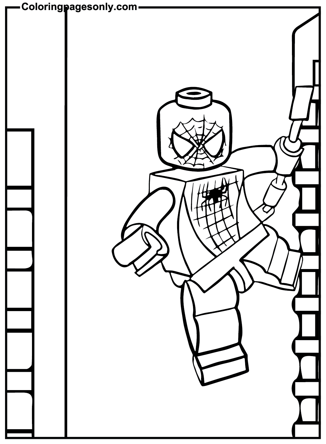 Printable Legos Spiderman Coloring Pages