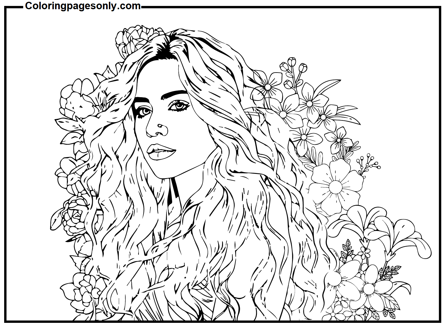 Printable Shakira Coloring Pages