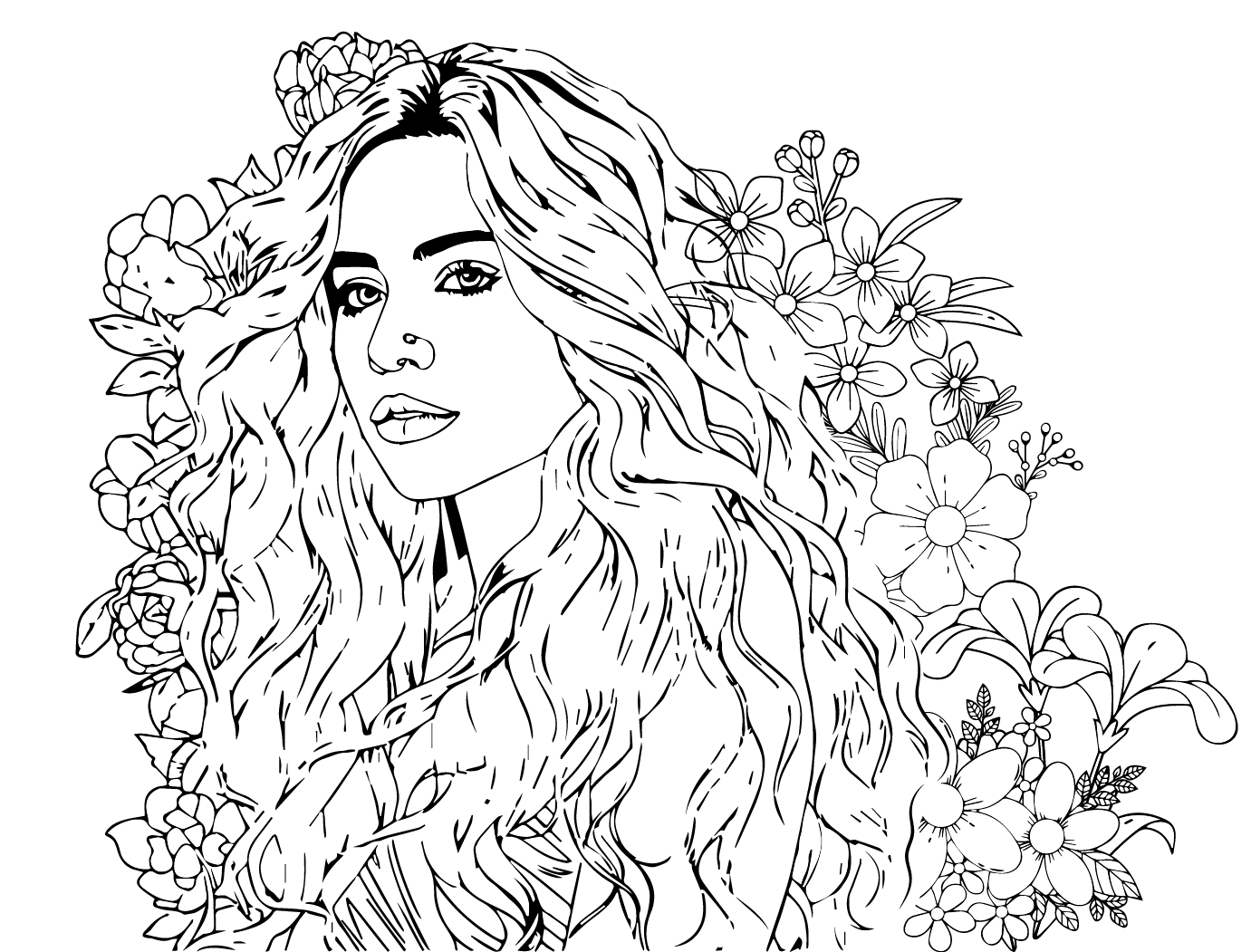 Printable Shakira Coloring Page