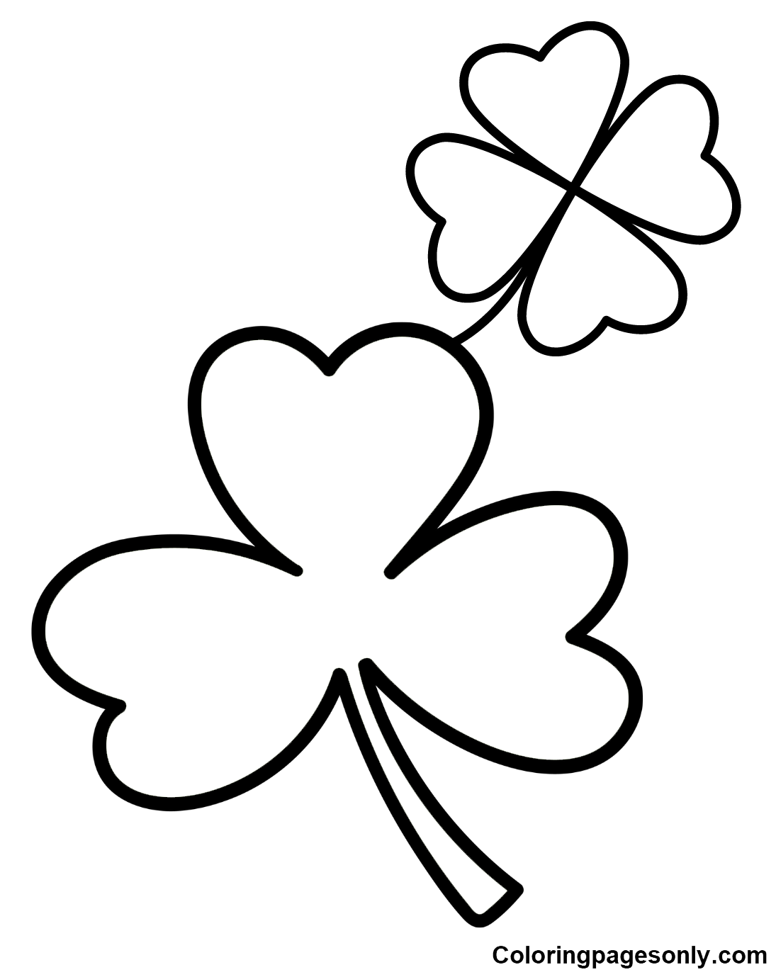 Printable Shamrock Coloring Pages