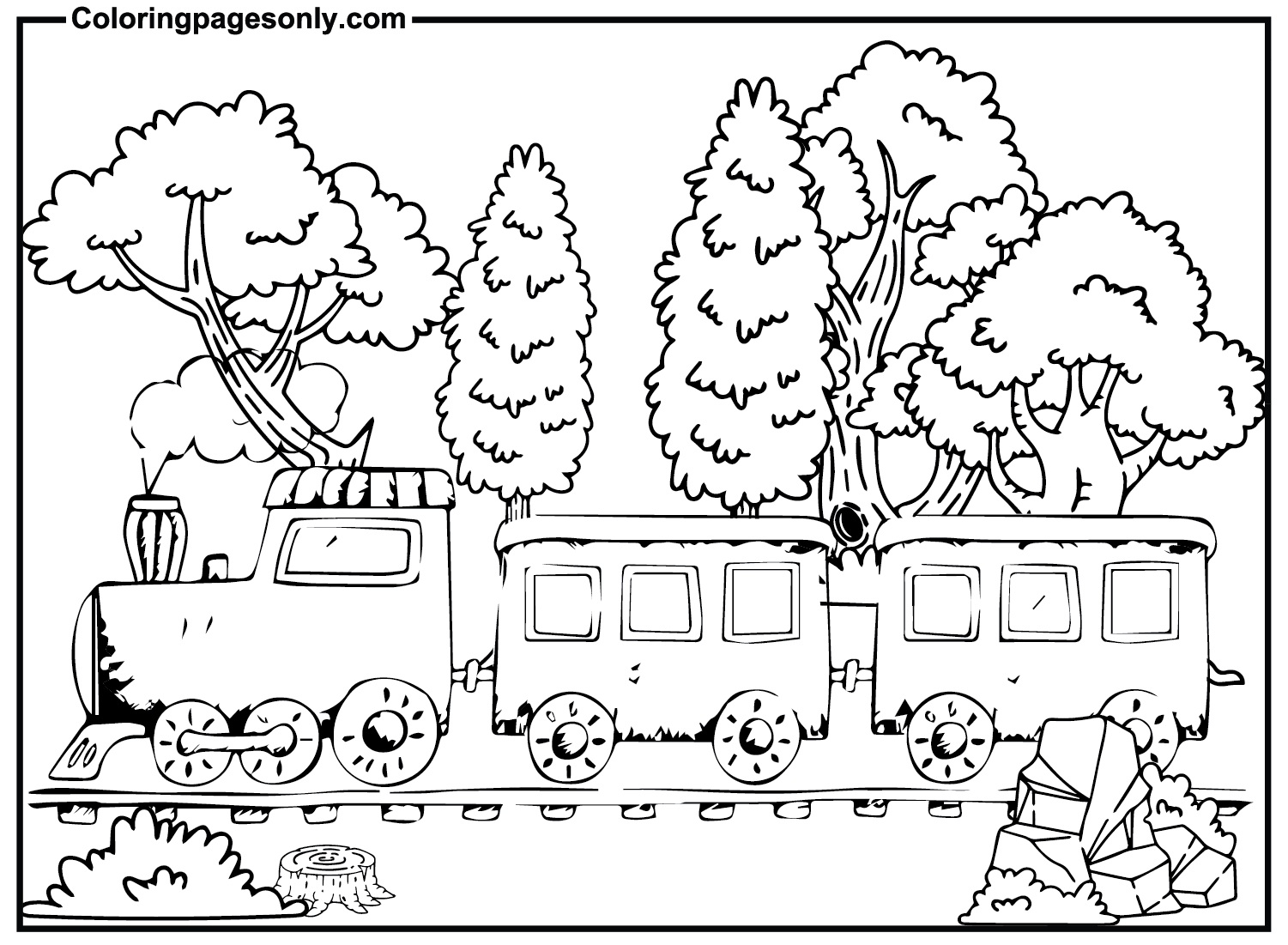 Afdrukbare trein van trein
