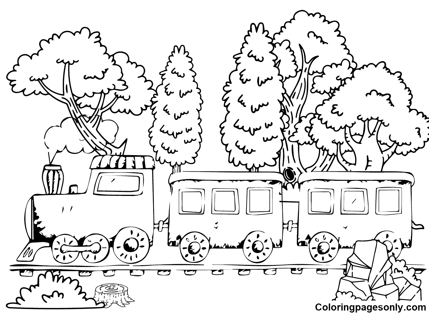 Printable Train Coloring Page