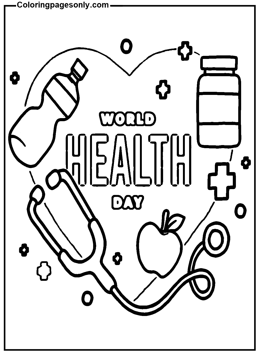Printable World Health Day Coloring Pages