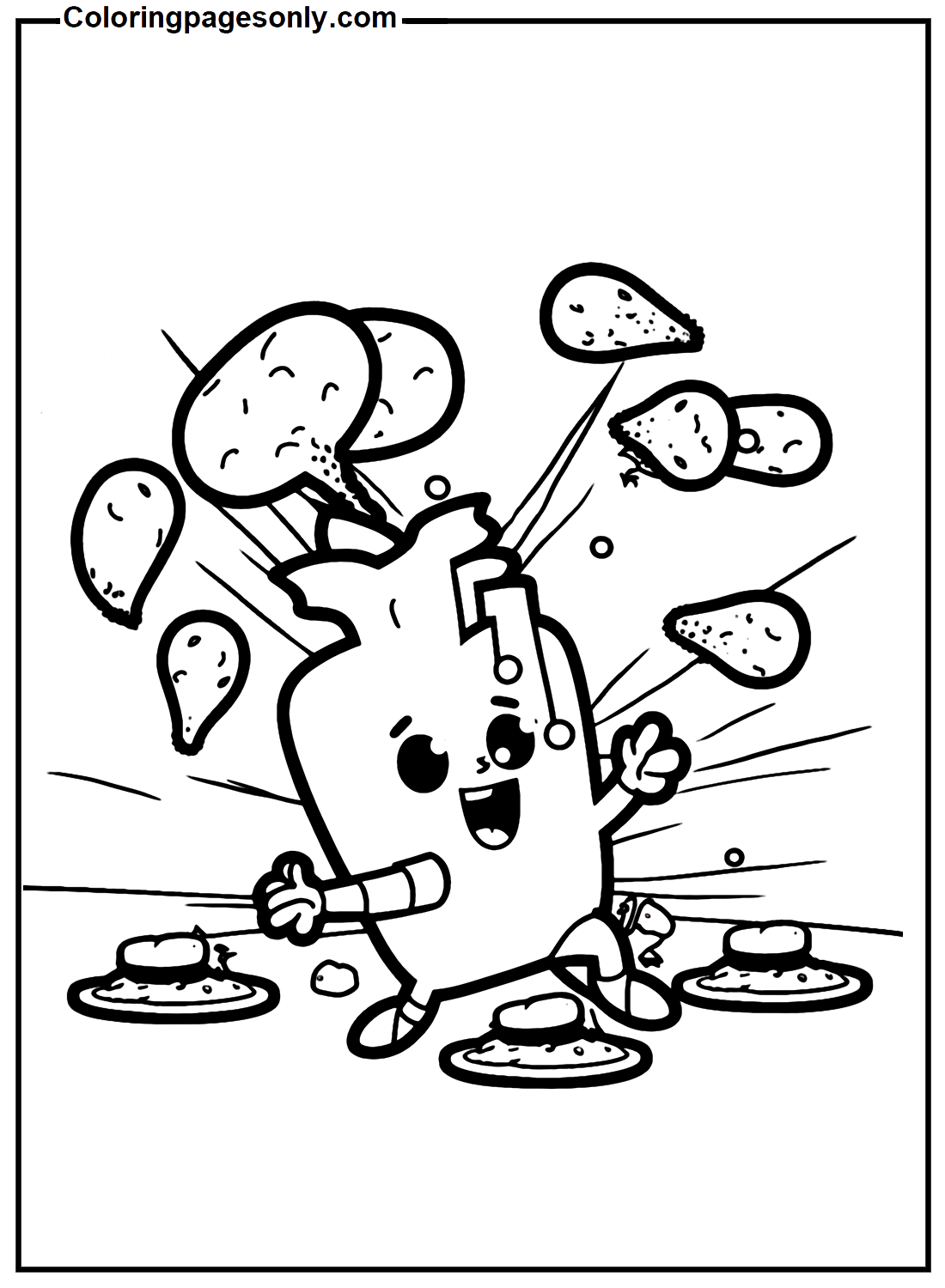 Radish And Cookies Coloring Pages