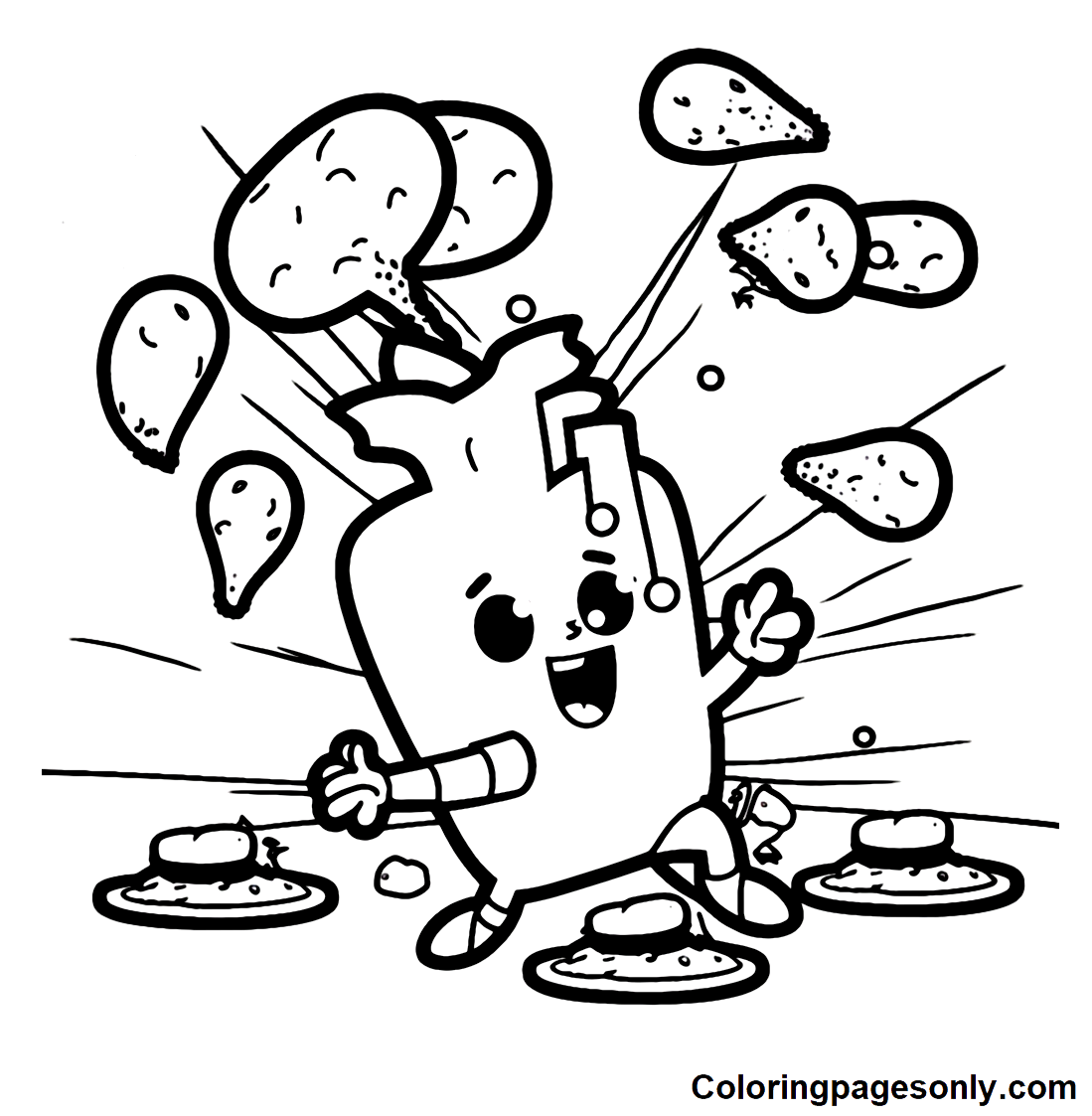 Radish and cookies Coloring Pages