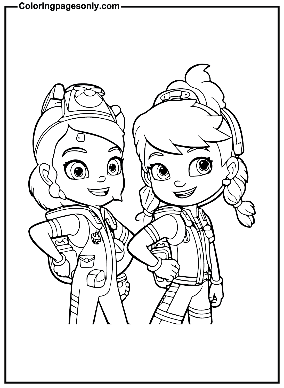 Rainbow Rangers Dolls Coloring Pages