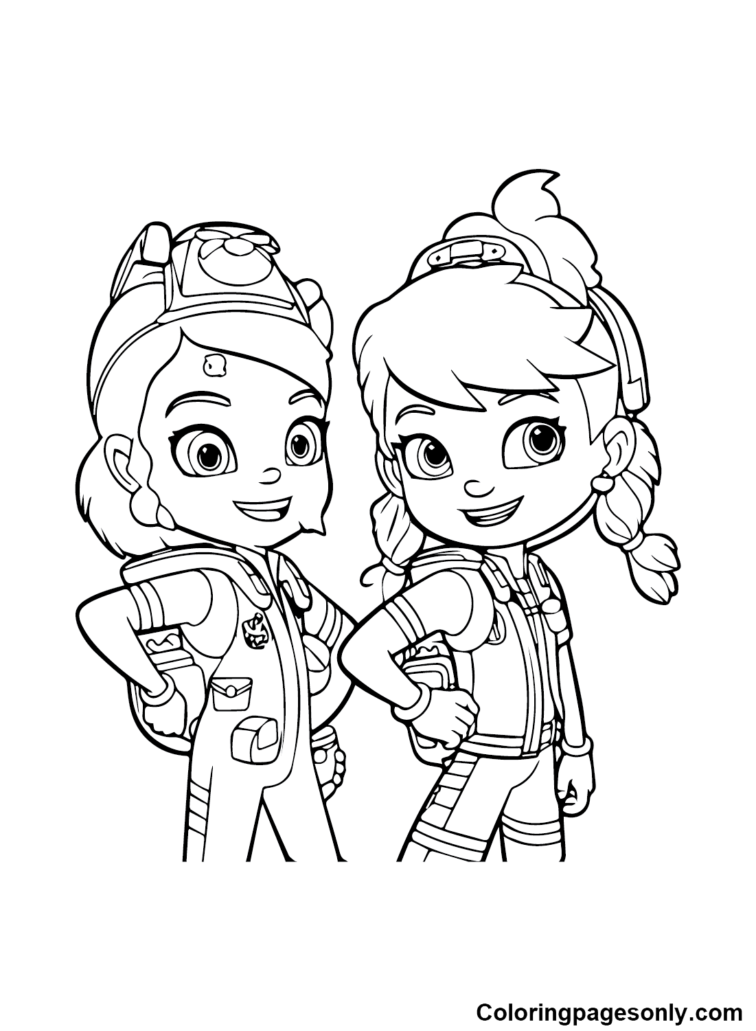 Rainbow Rangers Dolls Coloring Pages