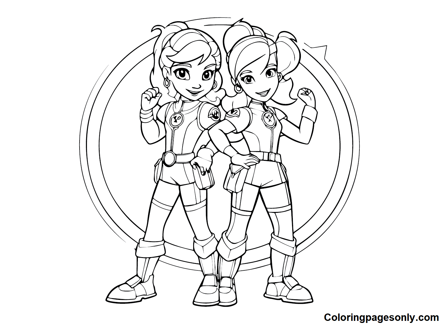Rainbow Rangers Free Printable Coloring Page