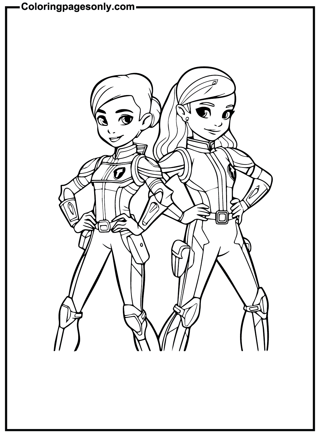 Rainbow Rangers Free Coloring Pages