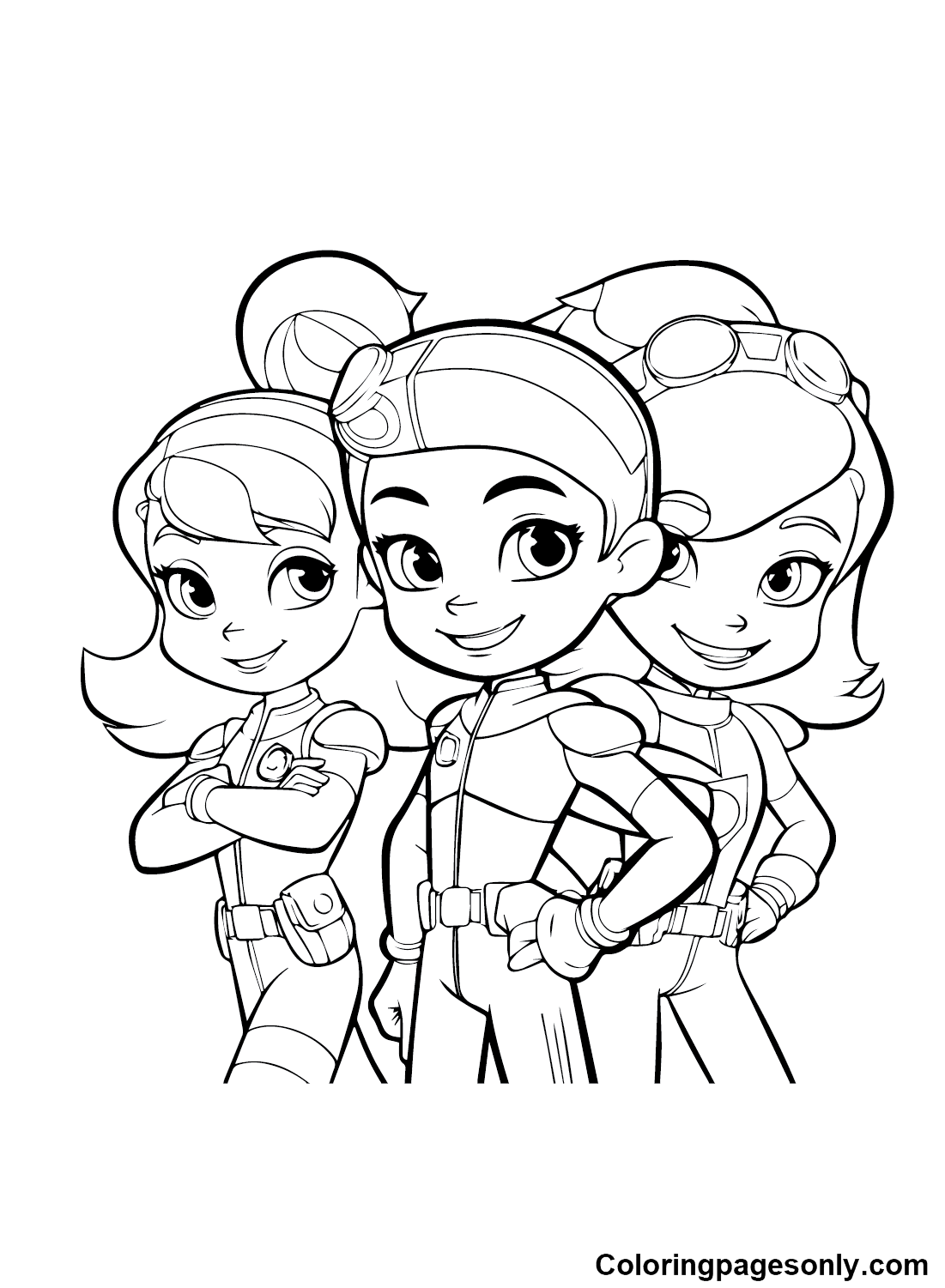 Rainbow Rangers Netflix Coloring Page