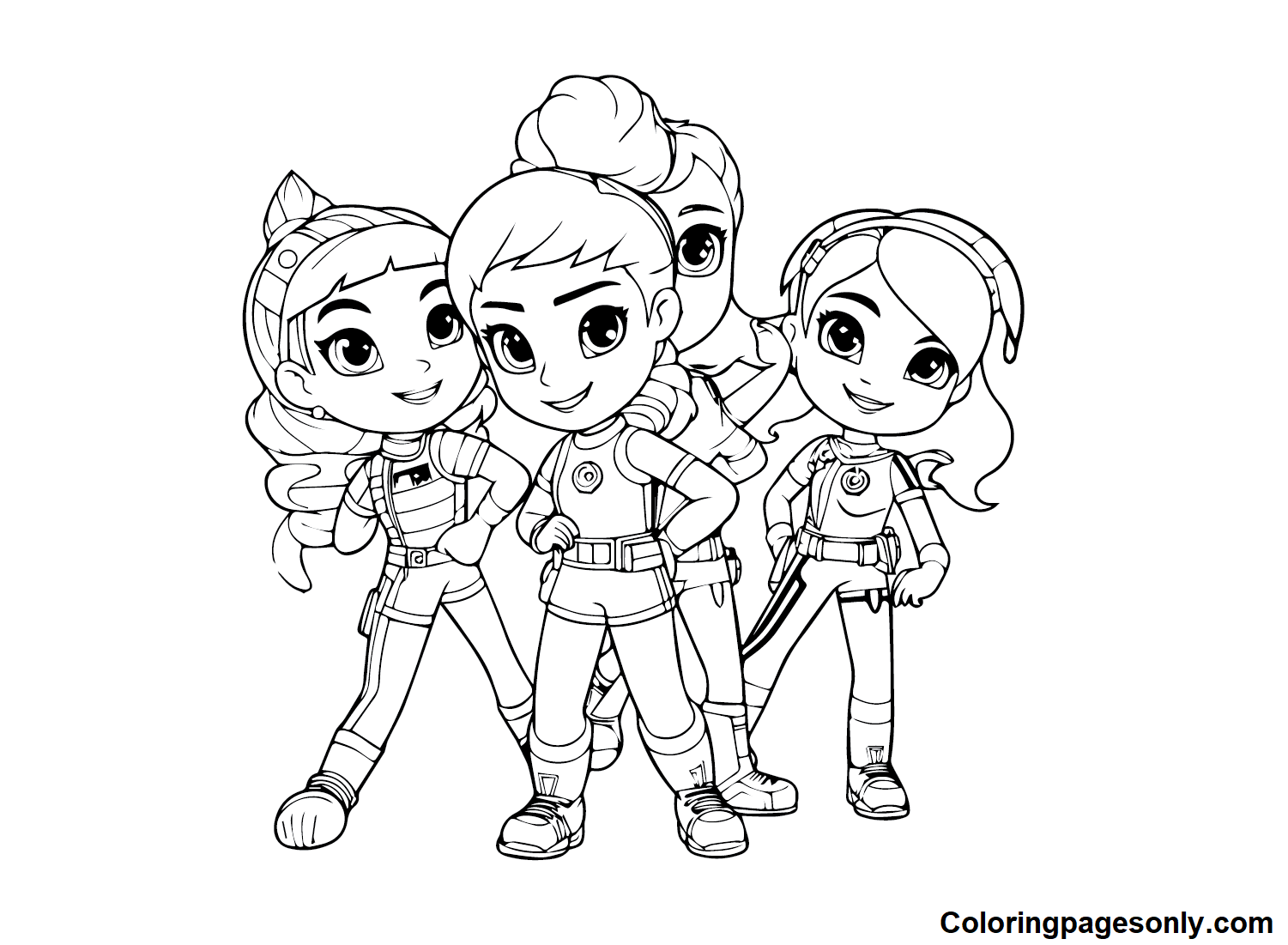 Rainbow Rangers Pictures Coloring Page