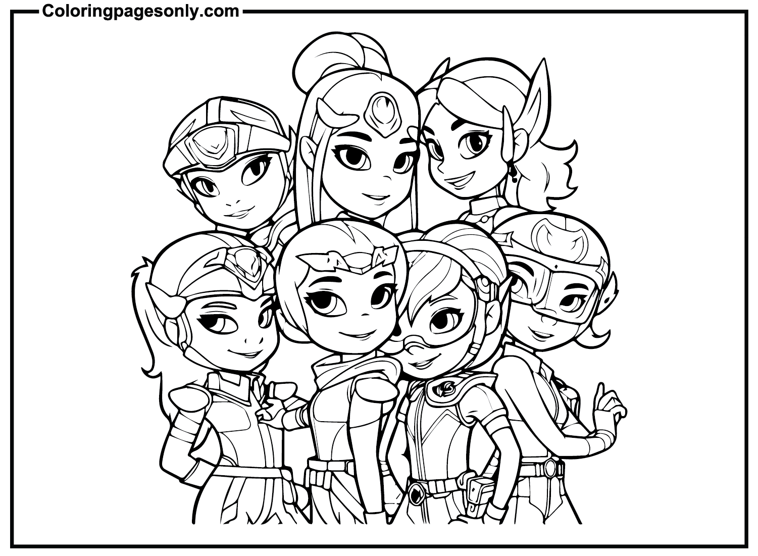 Pictures Rainbow Rangers Free Coloring Pages