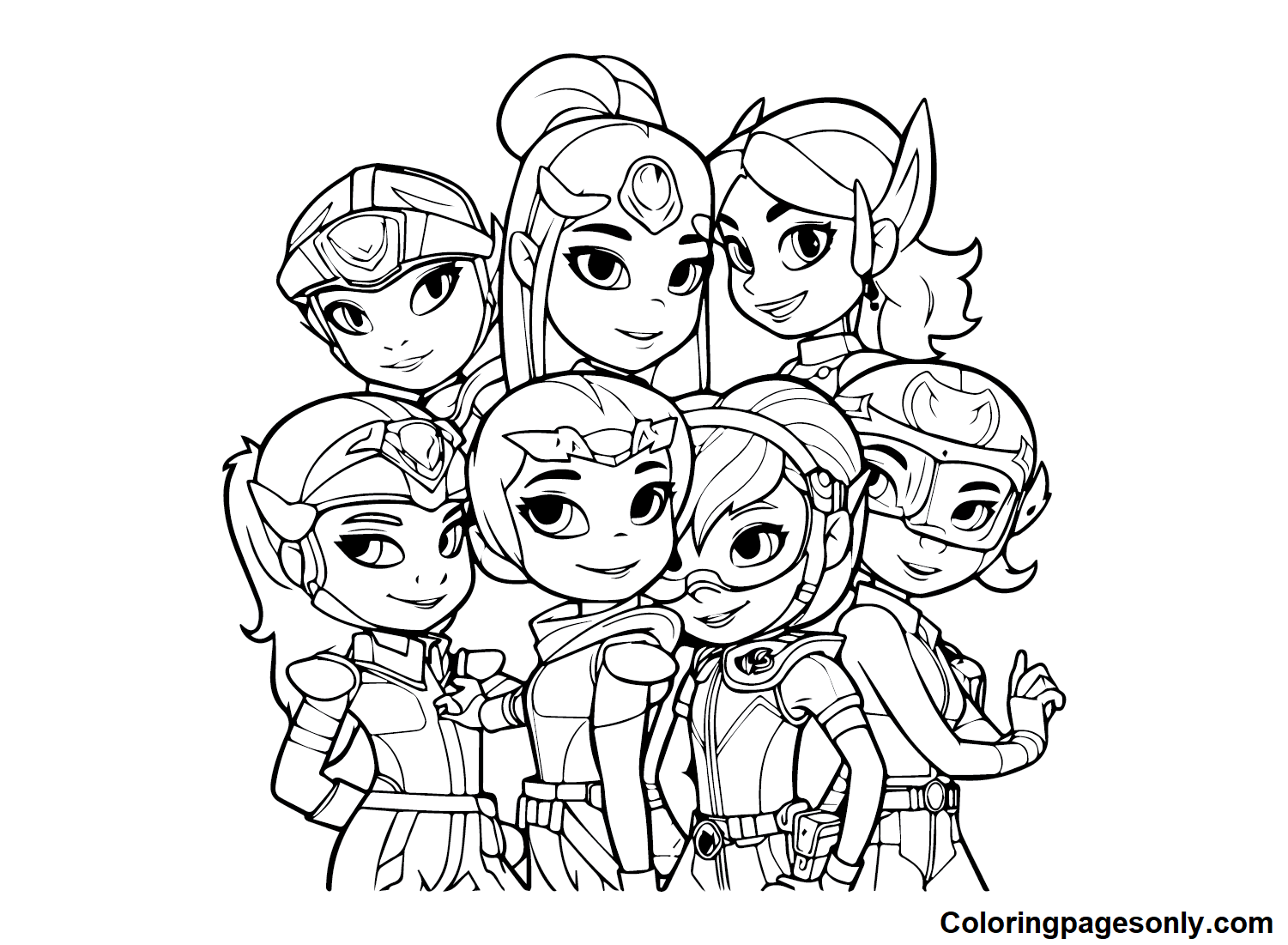 Pictures Rainbow Rangers Free Coloring Pages