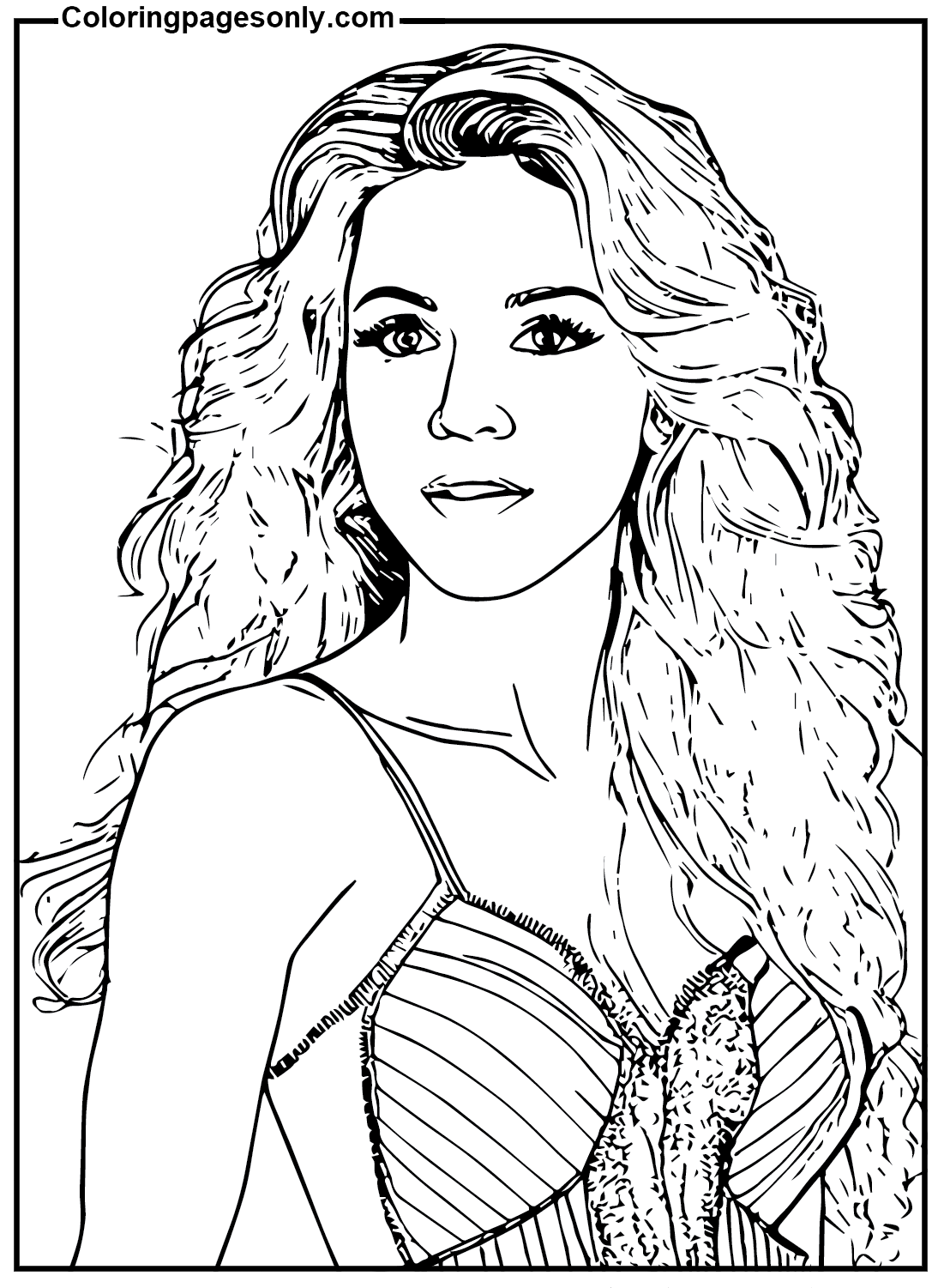 Sexy Shakira Pictures Coloring Pages