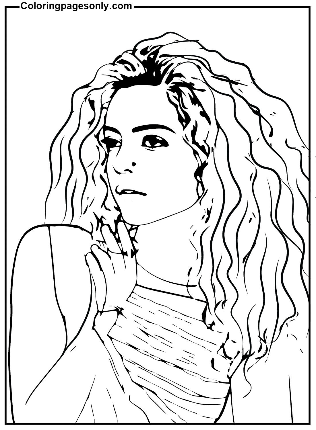 Sexy Shakira Coloring Pages