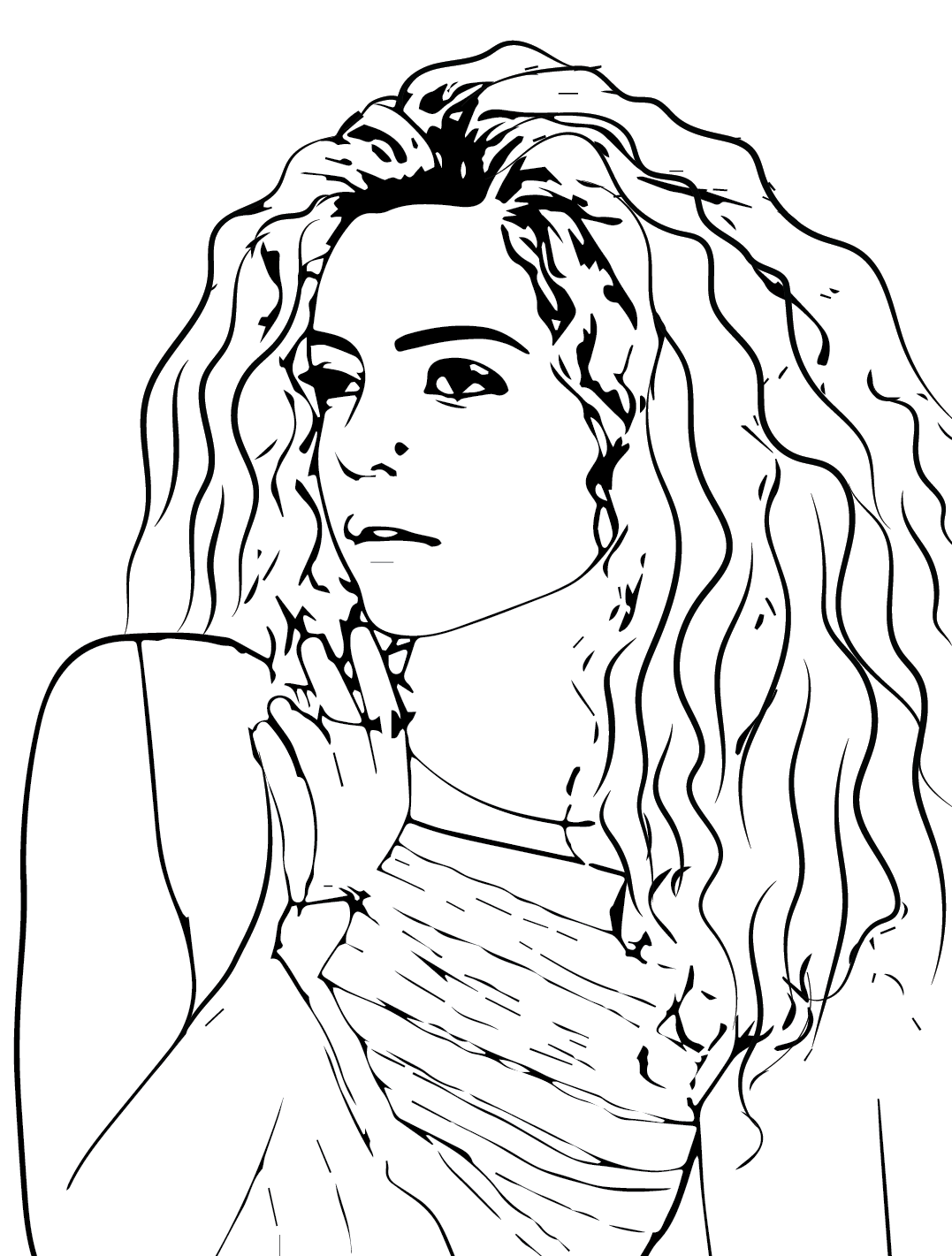Sexy Shakira Coloring Pages