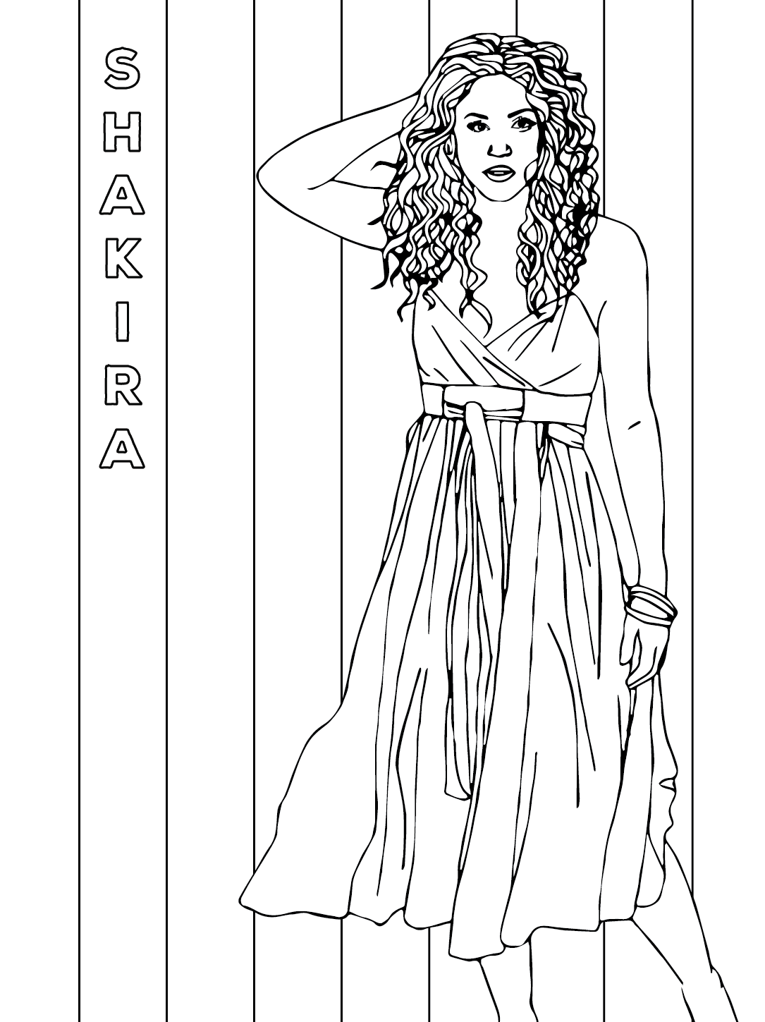Shakira Body Coloring Pages