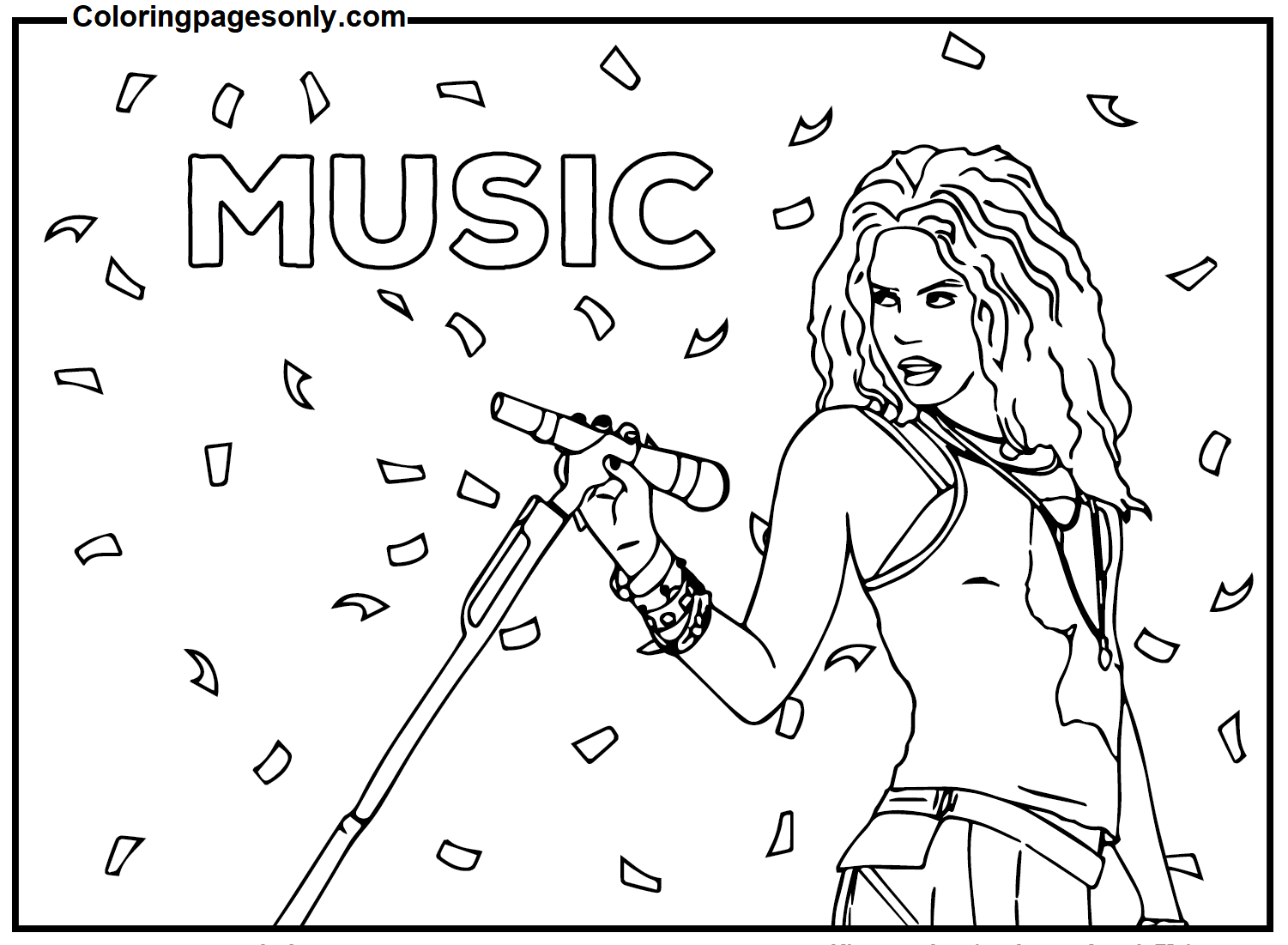 Shakira Coloring Pages Shakira Coloring Pages