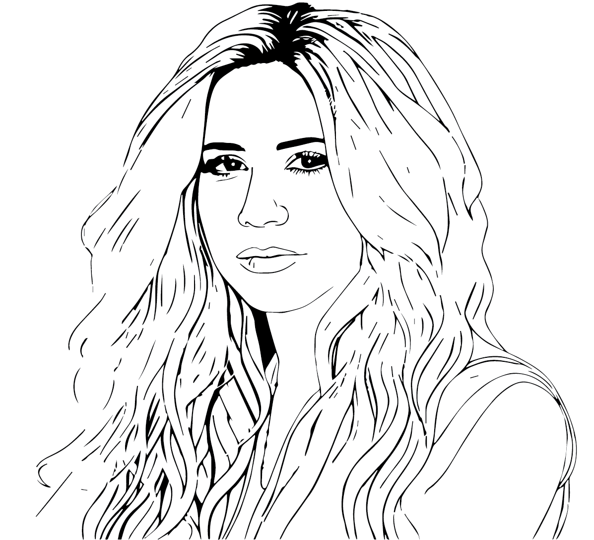 Shakira Free Printable Coloring Page
