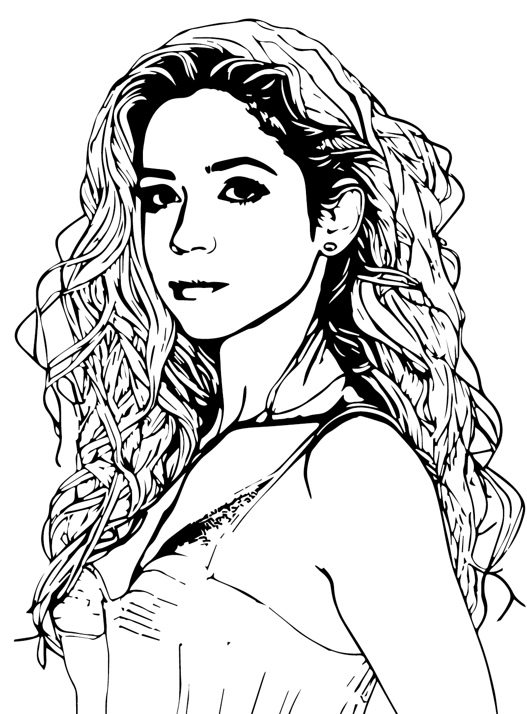 Shakira Sexy Images Coloring Pages