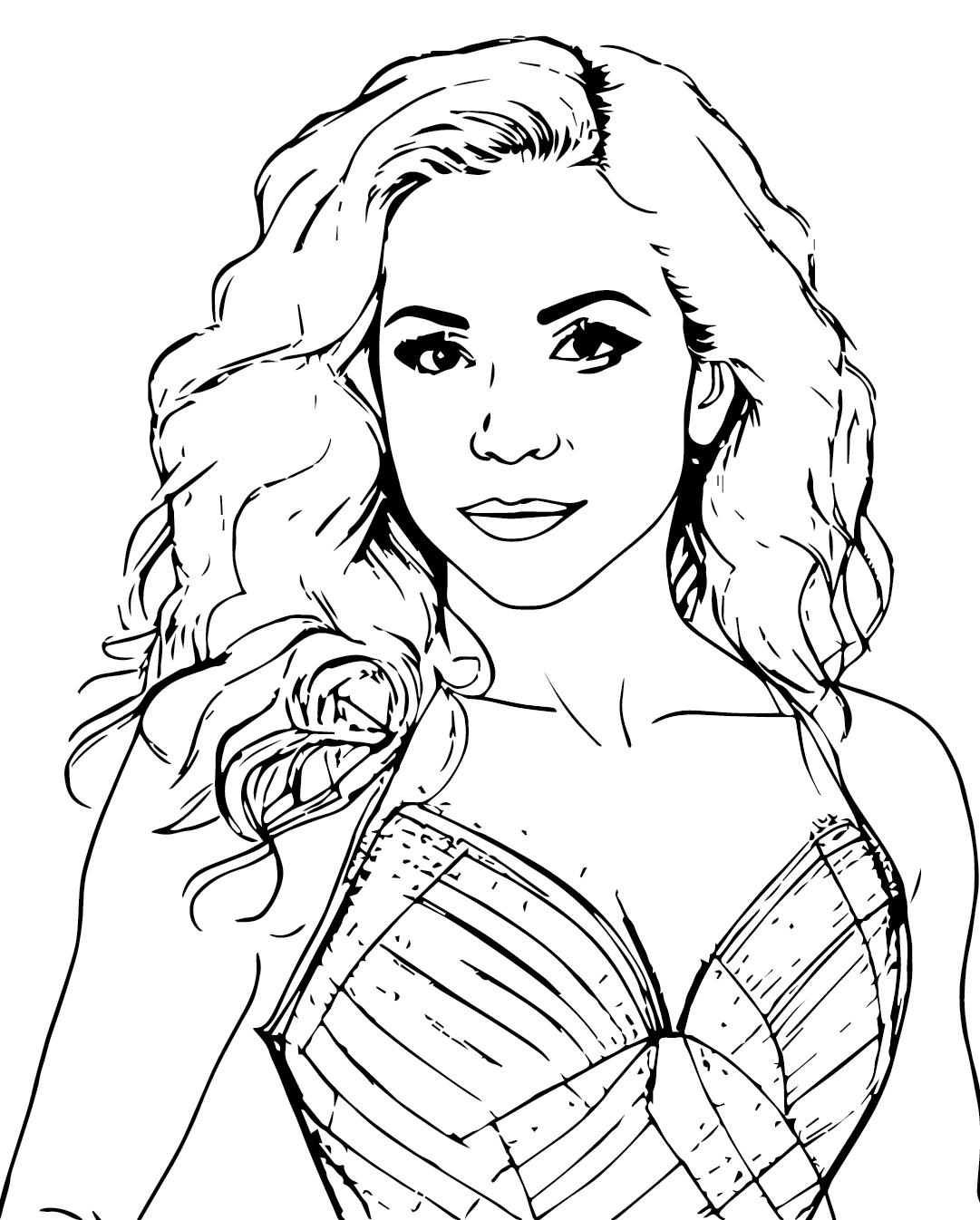 Shakira Sexy Coloring Page