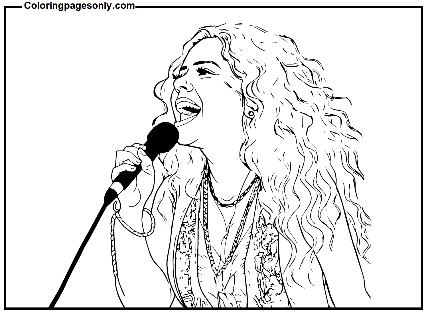 Shakira Singer Coloring Pages