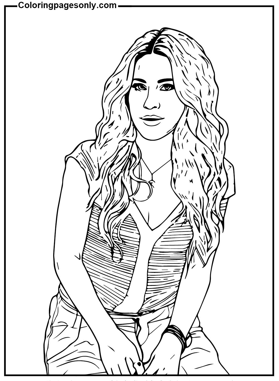 Shakira Super Bowl Coloring Pages