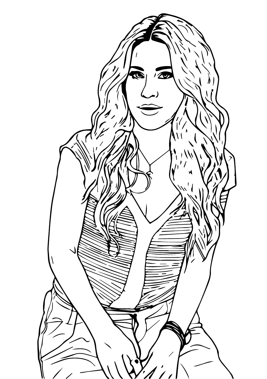 Shakira Super Bowl Coloring Page