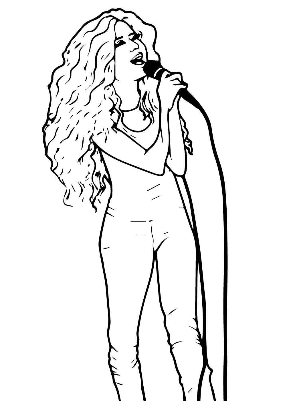 Shakira color Sheets Coloring Pages