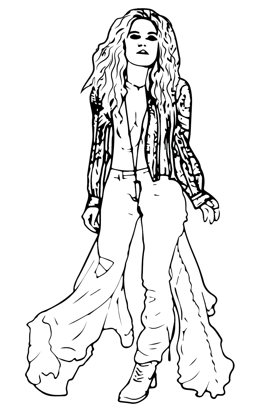 Shakira to Print Coloring Pages