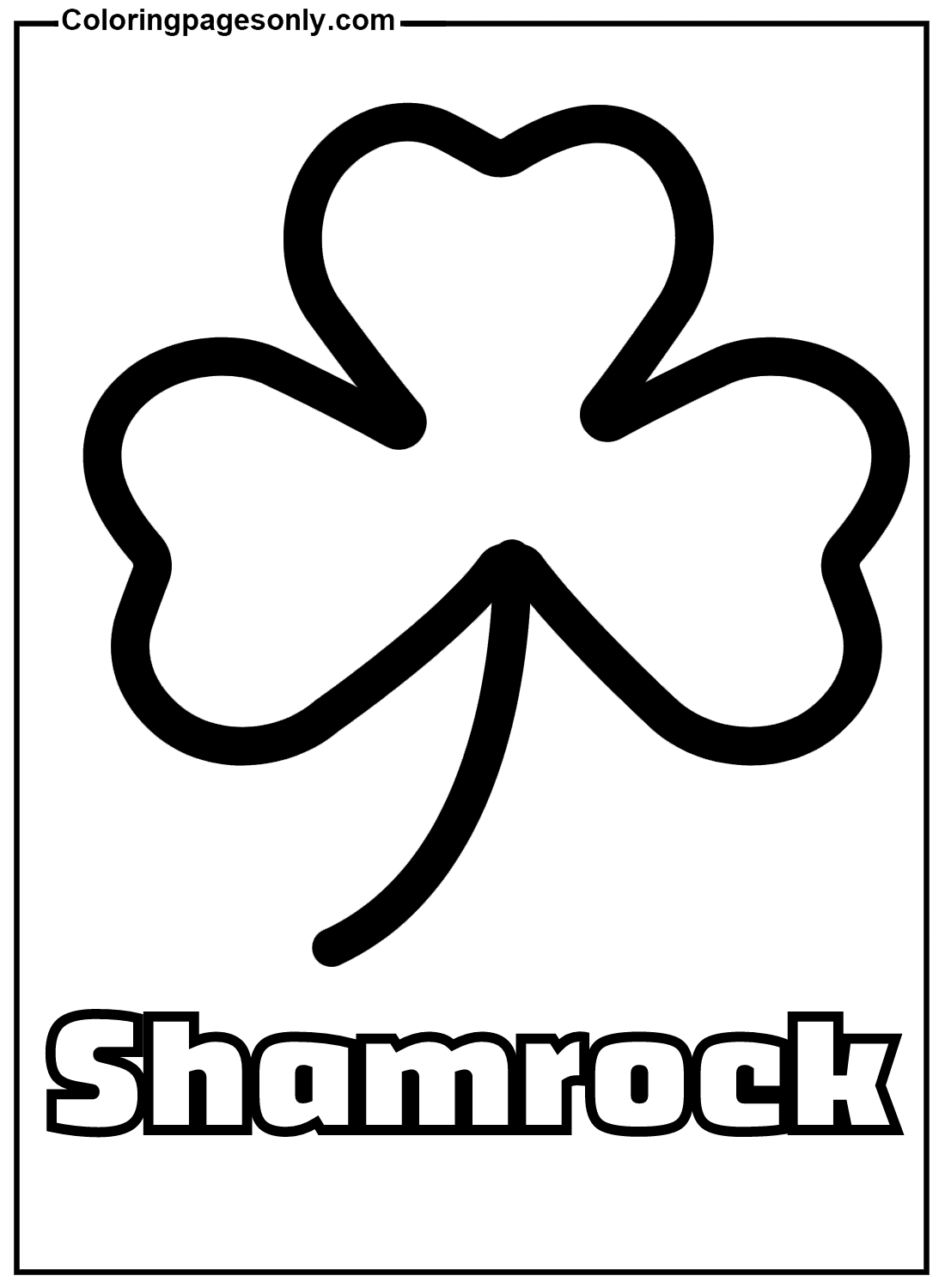 Shamrock Free Coloring Pages