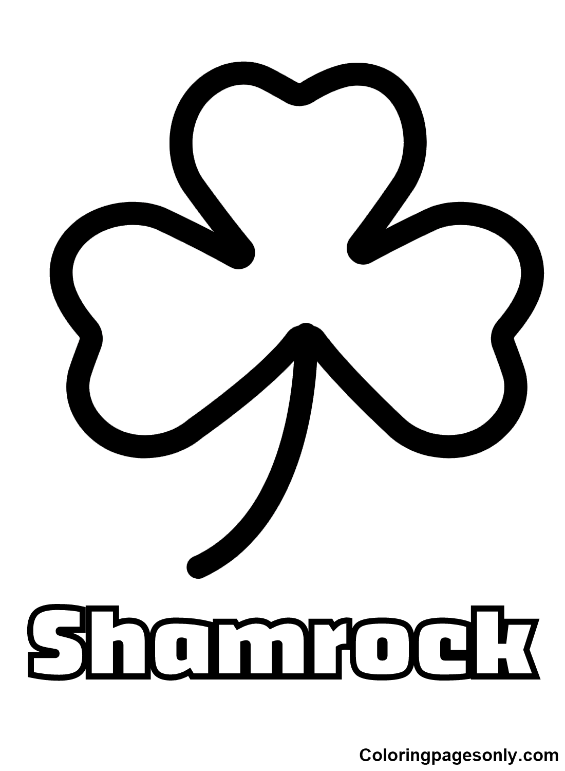 Shamrock Free Coloring Pages