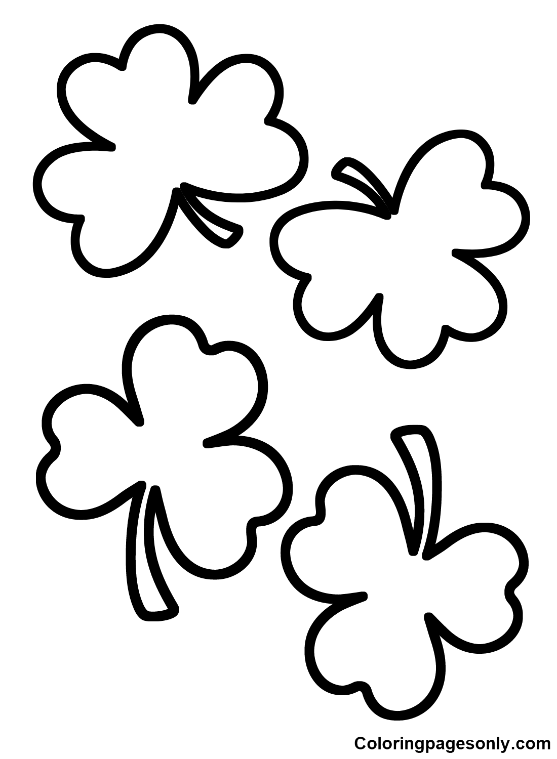 Shamrock Printable Coloring Pages