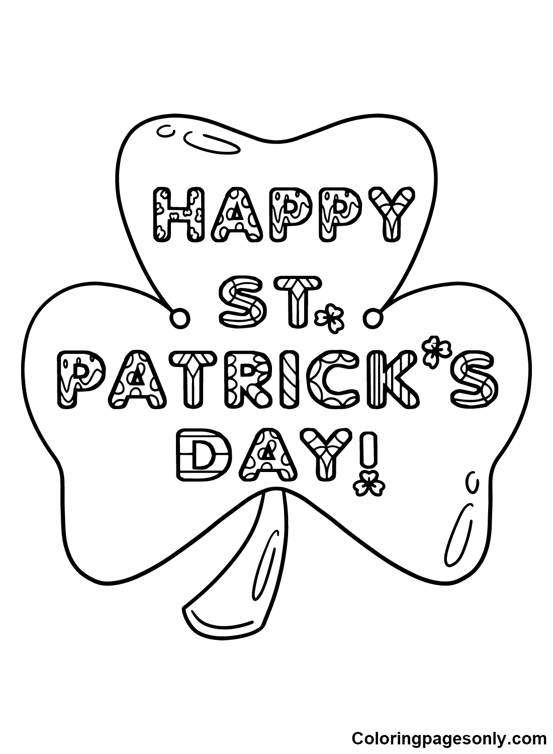 Shamrock in St Patricks Day Coloring Pages